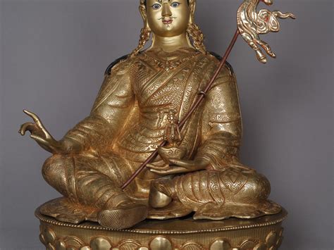 Guru Padmasambhava Copper Statue From Nepal Buddhist Deity Idols