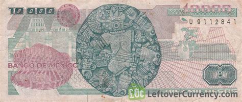 10000 Old Mexican Pesos Banknote Lázaro Cárdenas Exchange For Cash
