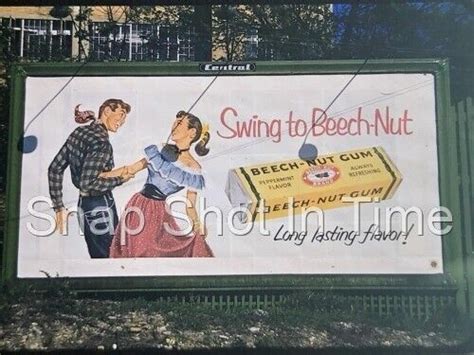 Beech Nut Gum Swing To Beech Nut Vintage Billboard Sign Advertising Slide Ebay