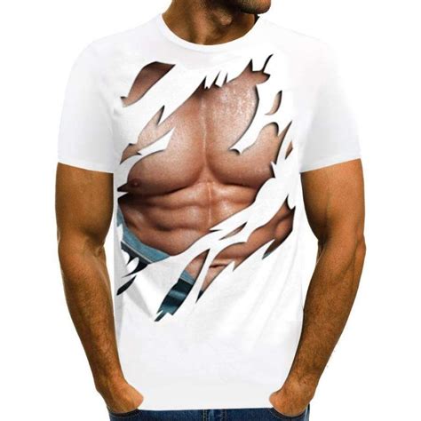 Fashion Personality 3d Digital Printing Men T Shirt Mens Tshirts