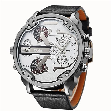 Famous Designer Mens Watches Top Brand Luxury Quartz Watch Oulm Leather