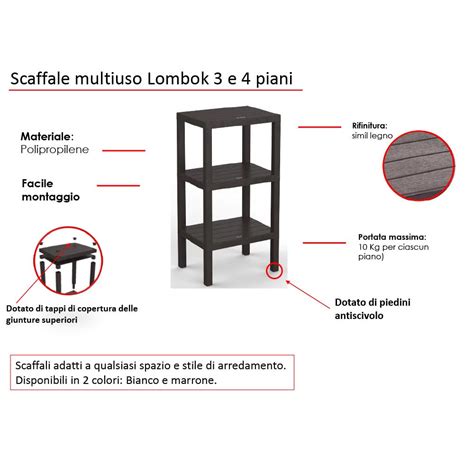 Mobile A Scaffale Con 3 Ripiani Effetto Legno Bianco In Kit Di