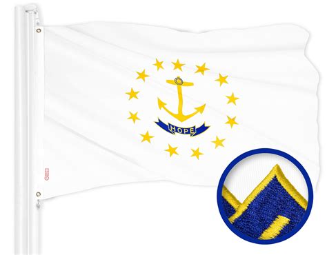 G128 Rhode Island No Golden Border Flag 3x5 Ft ToughWeave Series