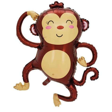 Monkey Shaped Foil Balloon Pretty Party Shop