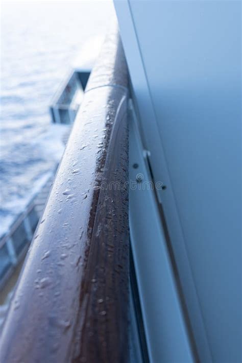 Cruise Ship Deck Railing At Sea Stock Image Image Of Holiday