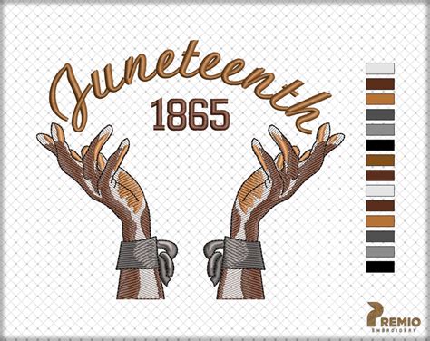 Juneteenth Embroidery Designs Juneteenth Freedom Awareness Etsy De