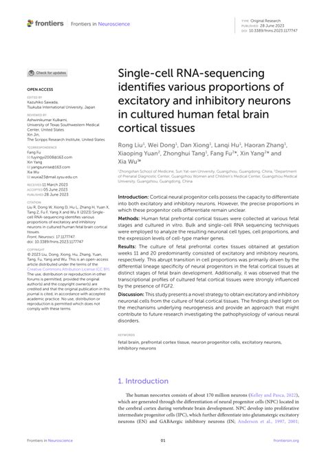 PDF Single Cell RNA Sequencing Identifies Various Proportions Of