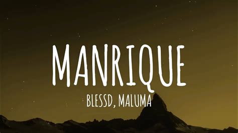 BLESSD MALUMA MANRIQUE Letra Lyrics YouTube