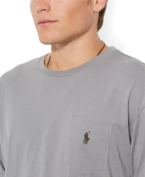 Polo Ralph Lauren Classic Fit Long Sleeved Jersey Pocket Crew Neck T