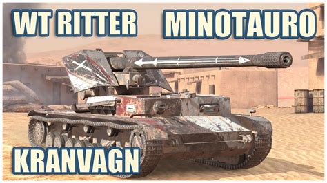 Waffentr Ger Ritter Minotauro Kranvagn Wot Blitz Gameplay Youtube