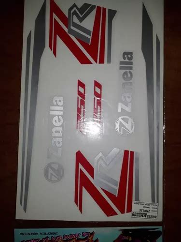 Calcos Zanella Zr 250 Moto Negra Cod Znp125