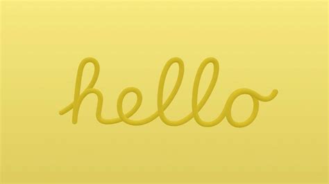 Download Minimalist Hello In Yellow Wallpaper