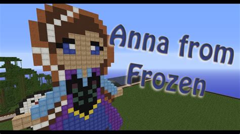 Anna Frozen Pixel Art Tutorial Minecraft YouTube