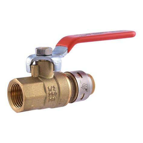 Sharkbite Max In Brass Push To Connect X Fip Ball Valve Ur