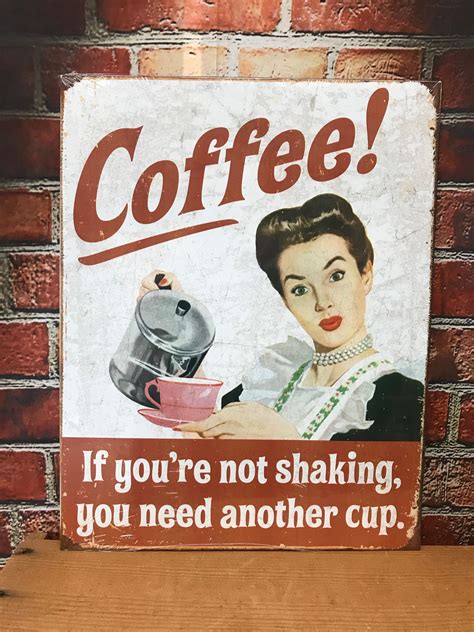 Vintage Style Coffee Metal Sign Etsy