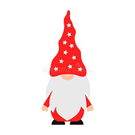 Christmas Or Valentines Day Gnome Isolated On White Scandinavian