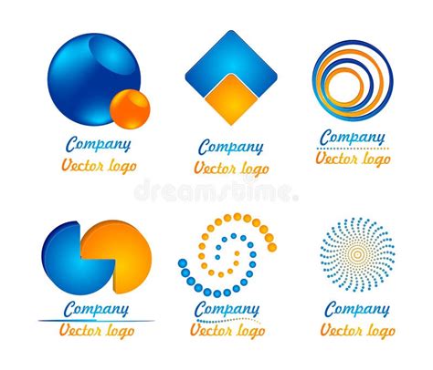 Azul Logotipo Anaranjado De La Mezcla Ilustración del Vector