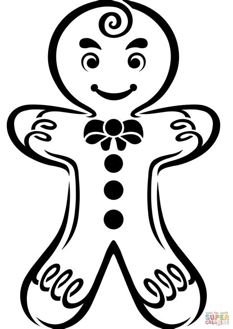 Gingerbread Man Coloring Page Free Printable Coloring Pages