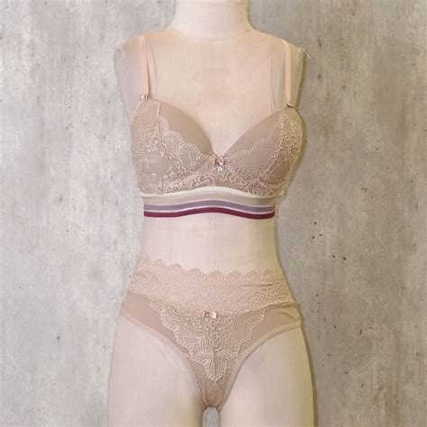 Conjunto Calcinha E Suti Bege Lindelucy Lingerie Feminina Lindelucy