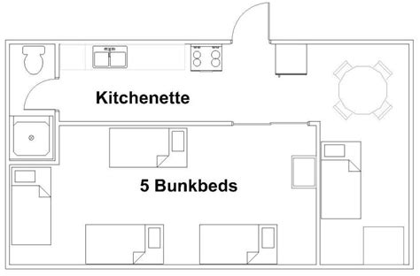 Apartment And Bunkhouse Floor Plan Md Resort Floor Plans Bunk House