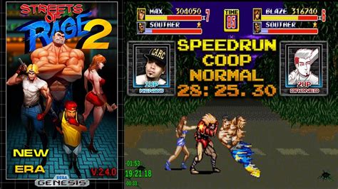 Streets Of Rage 2 New Era Speedrun Coop 2 Players Normal 28 25 30 Youtube