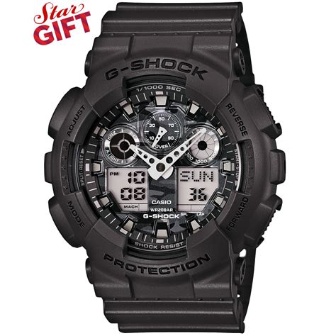 G Shock Mens Analog Digital Gray Resin Strap Watch 55x51mm Ga100cf 8a