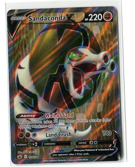 2021 Pokemon Chilling Reign Sandaconda Full Art Rare V 175 198 EBay