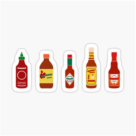 Hot Sauce Sticker By Gloriagv Redbubble