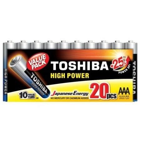 Pack De Pilas Aaa Toshiba High Power Lr V Alcalinas Accitech