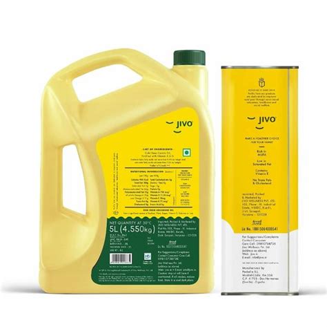 Jivo Canola Cold Press Edible Oil Litre With Jivo Extra Light Olive