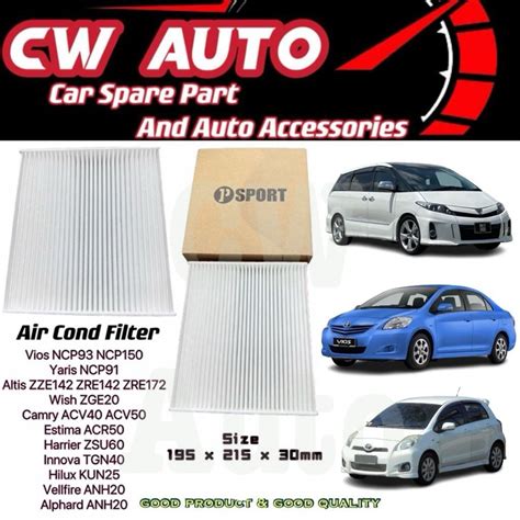 N Cabin Air Cond Filter Toyota Vios Ncp Ncp Acv Altis