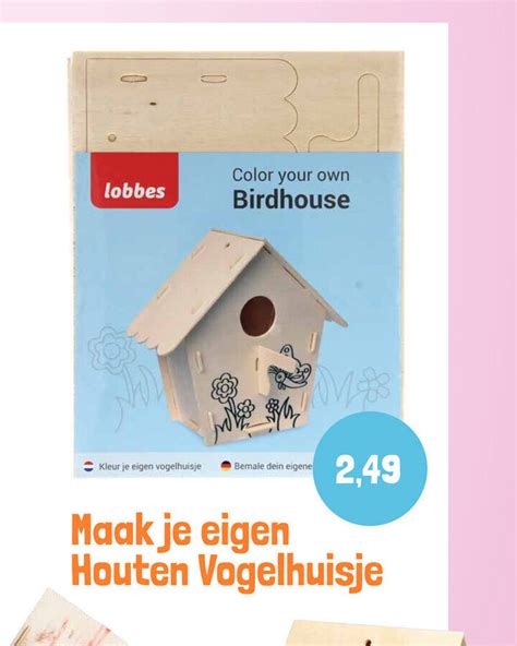 Maak Je Eigen Houten Vogelhuisje Aanbieding Bij Lobbes