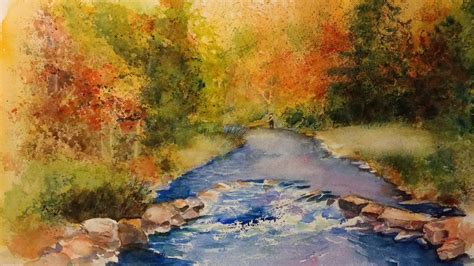 Chris Campbell Watercolors Rushing Water Part 2