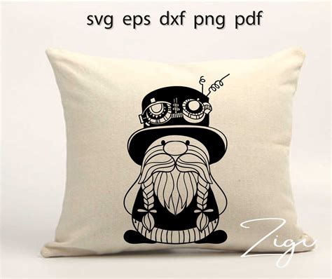 Hippie gnome svg Steampunk goggles svg dxf hat | Etsy