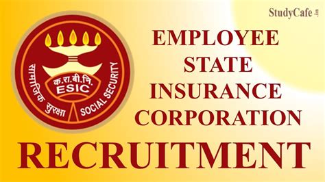 Esic Recruitment 2022 Salary Up To 240000 Check Posts Qualification