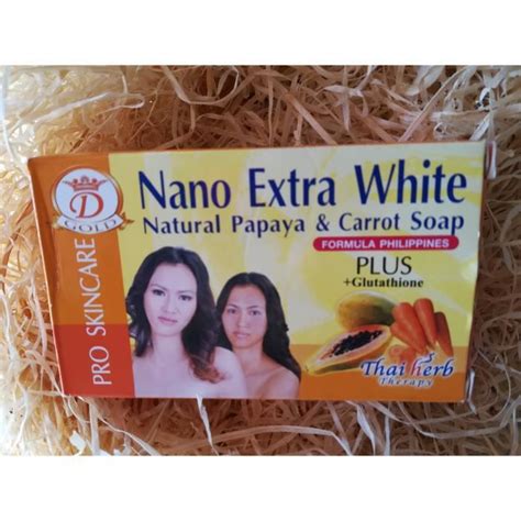 Savon Claircissant Nano Extra White Glutathion Papaye Carotte Vit