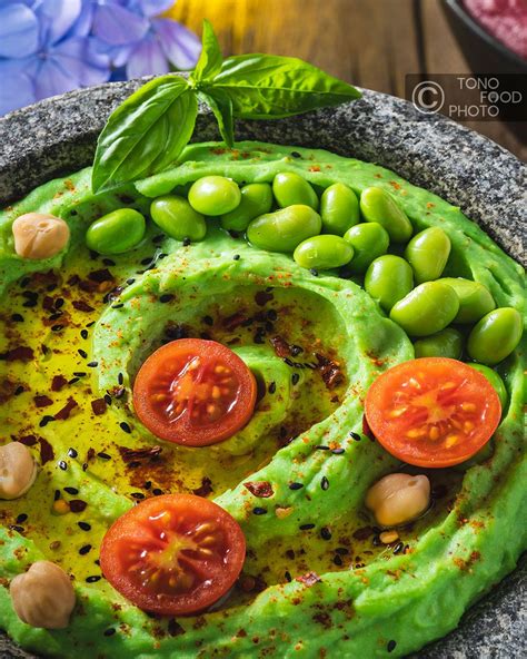 Receta De Hummus De Aguacate Con Edamame Tono Food Photo