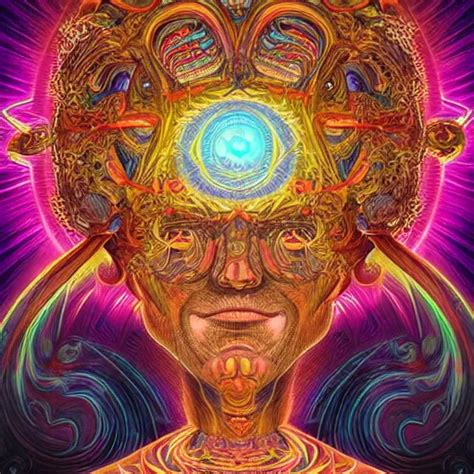 KREA A Intricate Ornate Psychedelic Image Of A Shaman With A