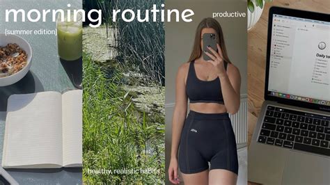 SUMMER MORNING ROUTINE Productive Realistic Healthy Habits