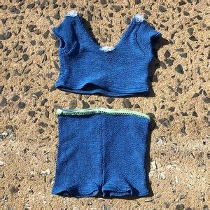 Hunza G Swim Vintage Hunza G Blue Bikini Swimsuit Poshmark