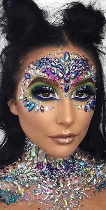 Pin By Monique On Glitter Festival Makeup Glitter Mardi Gras Makeup