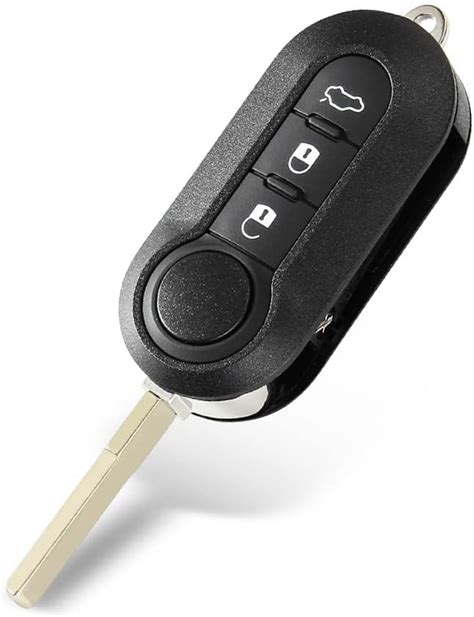 Key Matrix 3 Buttons Car Key Fob Cover Replacement For Fiat 500 Peugeot