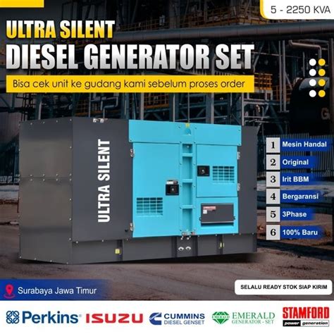 Jual Genset Silent Murah Kva Perkins Cummins Isuzu Emerald