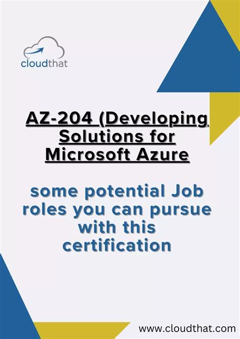 PPT CloudThat AZ 204 Developing Solutions For Microsoft Azure