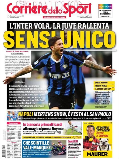 Corriere Dello Sport Italia Domingo 15 De Septiembre 2019 Infobae