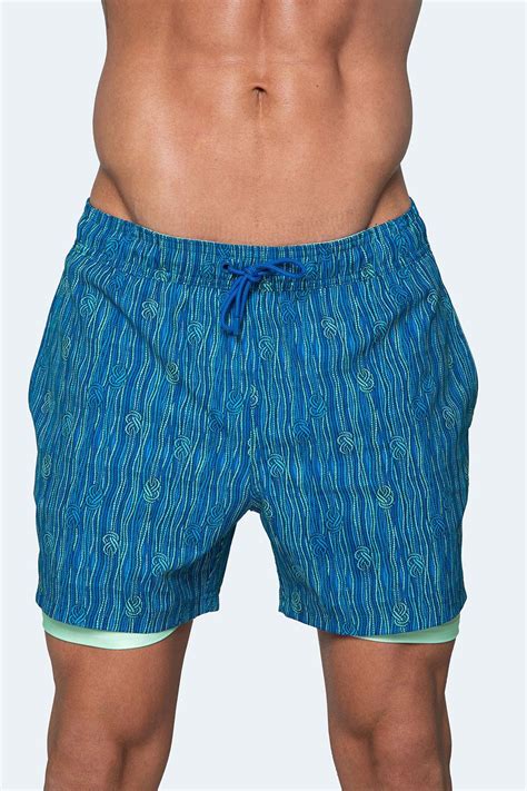 Siamo Verano Mens Tulum Swim Trunk In Blue Editorialist