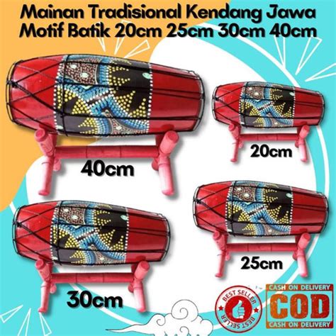 Jual Alat Musik Tradisional Kendang Jawa Motif Gamelan Jaranan Kuda