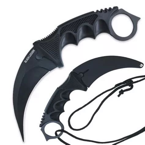 Faca Canivete Black Legion Full Tang C Bainha Karambit Parcelamento