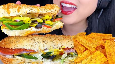 Asmr Subway Sandwiches Italian Bmt Vs Sweet Onion Chicken Teriyaki