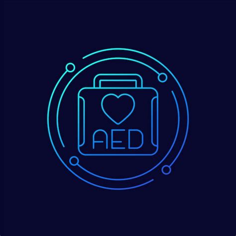 Premium Vector Aed Icon Automated External Defibrillator Line Vector